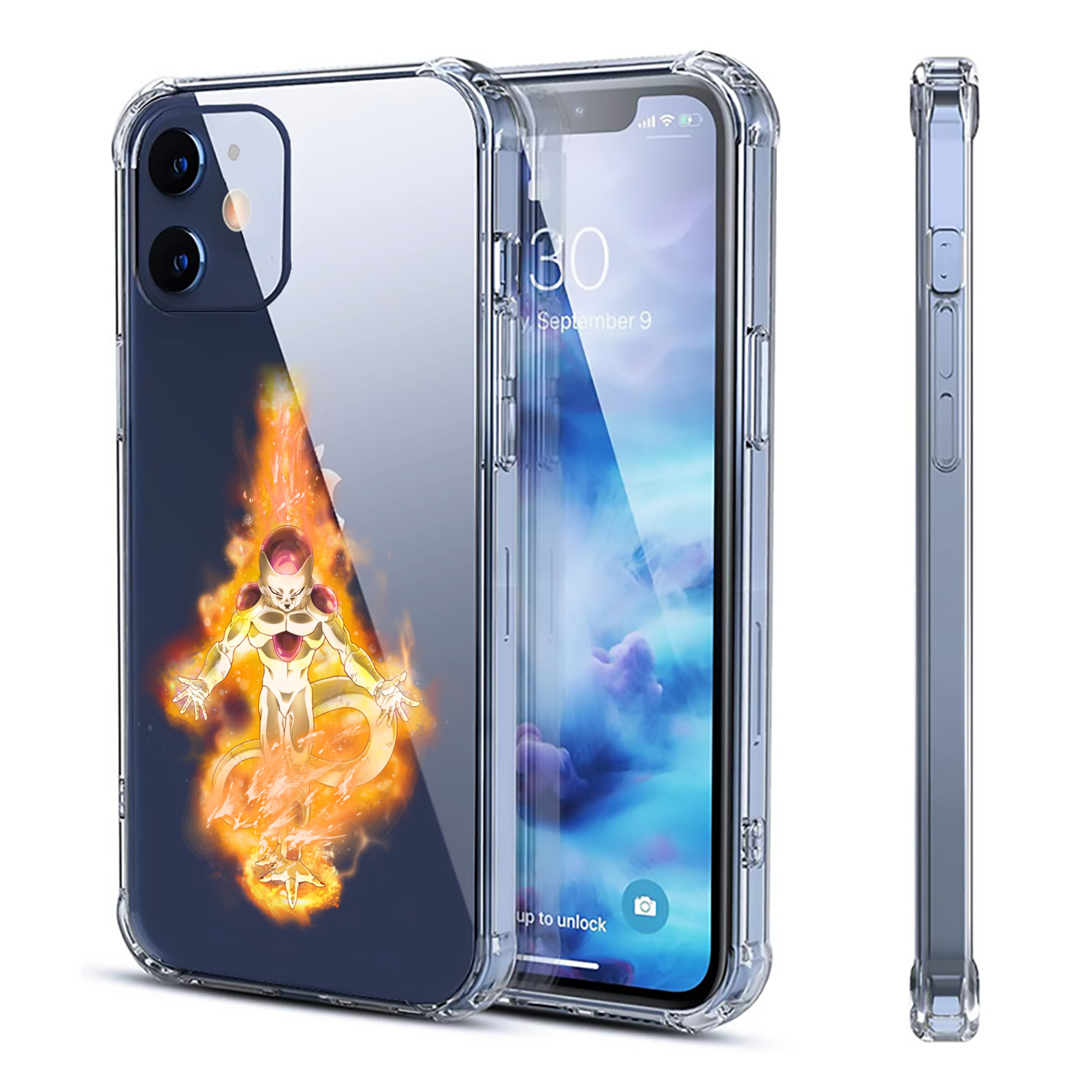 （画像用） ドラゴンボール フリーザ DRAGON BALL Frieza 【iPhone 12シリーズ対応】透明スマホケース（クリアソフトケース）